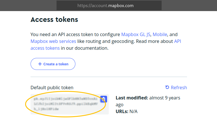 Mapbox Token